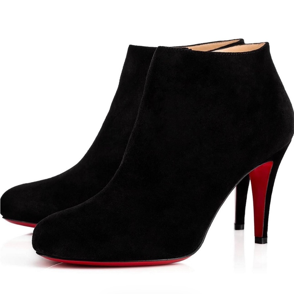 Christian Louboutin 85 Veau Velours Suede Ankle Boots